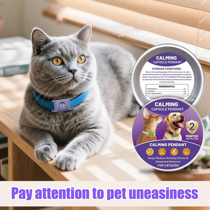 ZumPets Calming Collar Silicone Waterproof Calm Collar Flexible Diffuser Soother