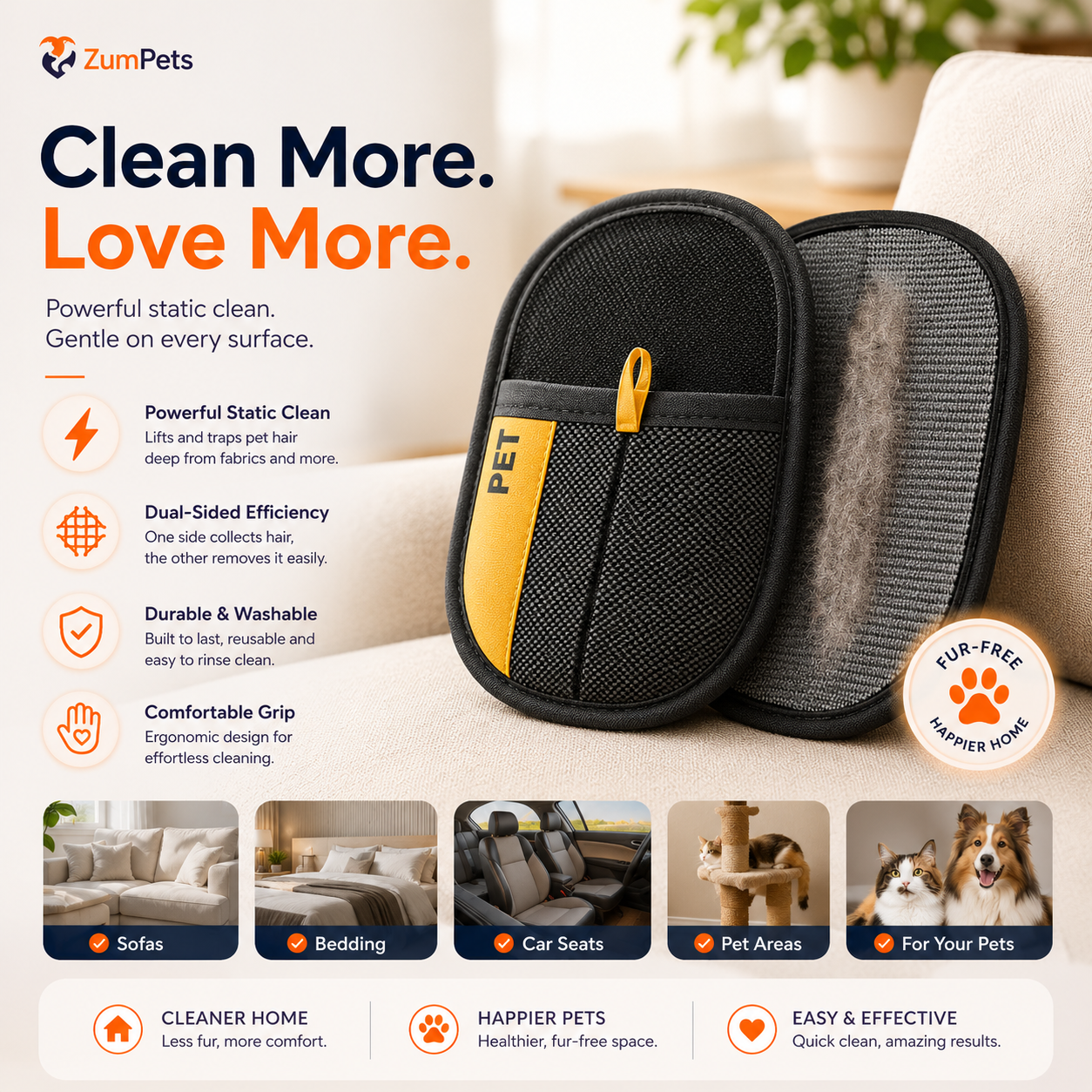 ZumPets – Reusable & Eco-Friendly Anti Hair Glove