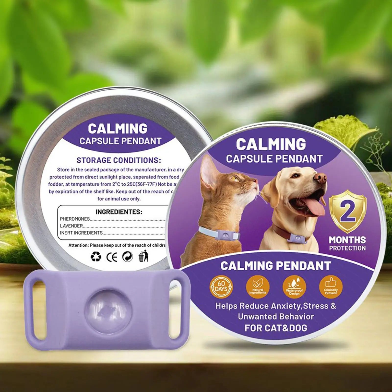 ZumPets Calming Collar Silicone Waterproof Calm Collar Flexible Diffuser Soother