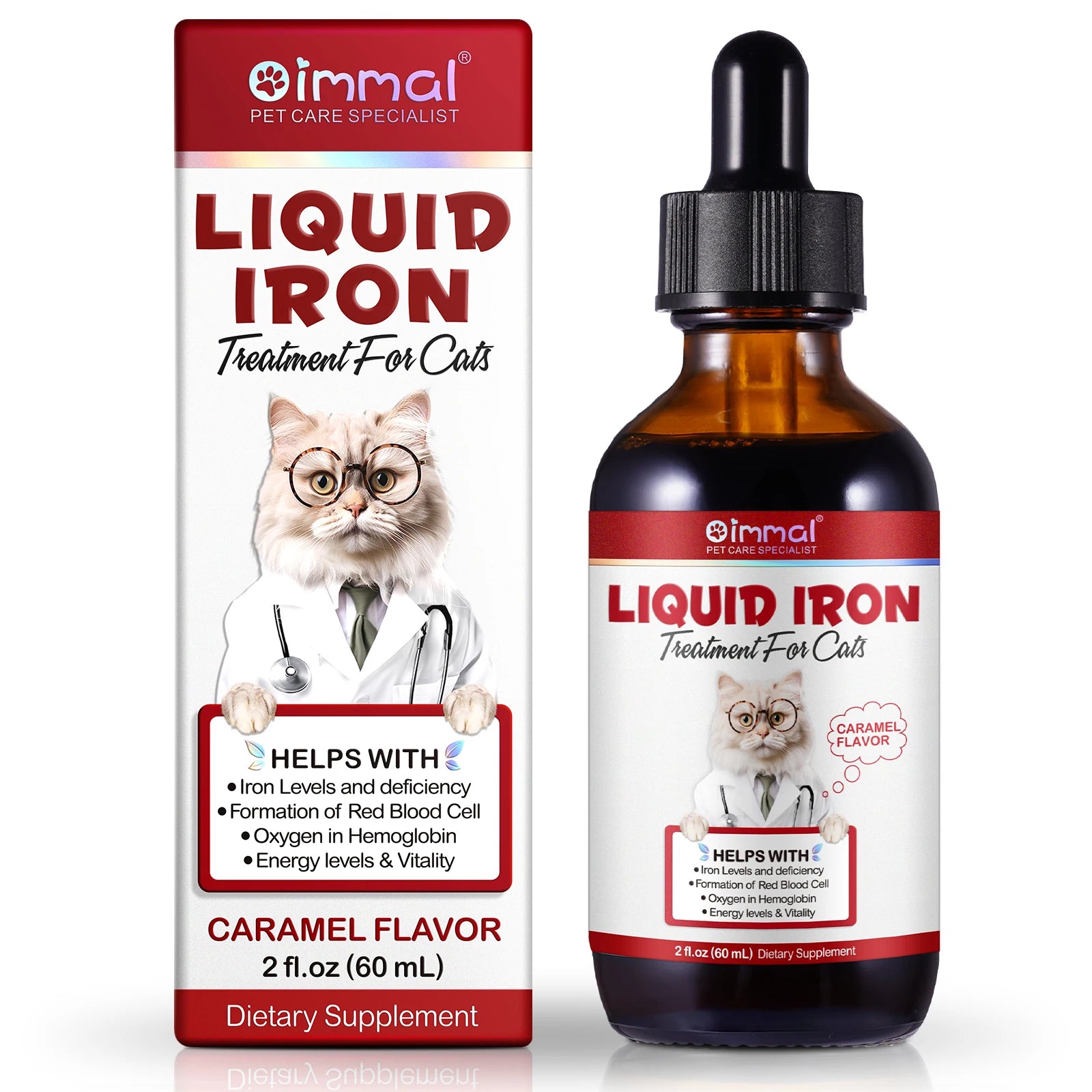 ZumPets Liquid Iron Supplement for Cats — Caramel Flavor