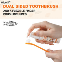 ZumPets Cat Dental Kit – Salmon Toothpaste, Toothbrush & Finger Brush for Cats