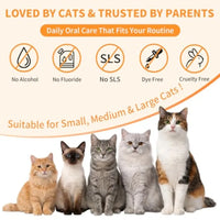 ZumPets Cat Dental Kit – Salmon Flavor Toothpaste with Toothbrush & Finger Brush