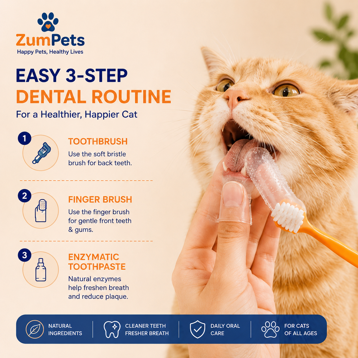 In use — brushing a cat (1:1)