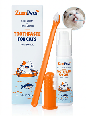 ZumPets Cat_Dental Care Kit Tuna Flavor Toothpaste