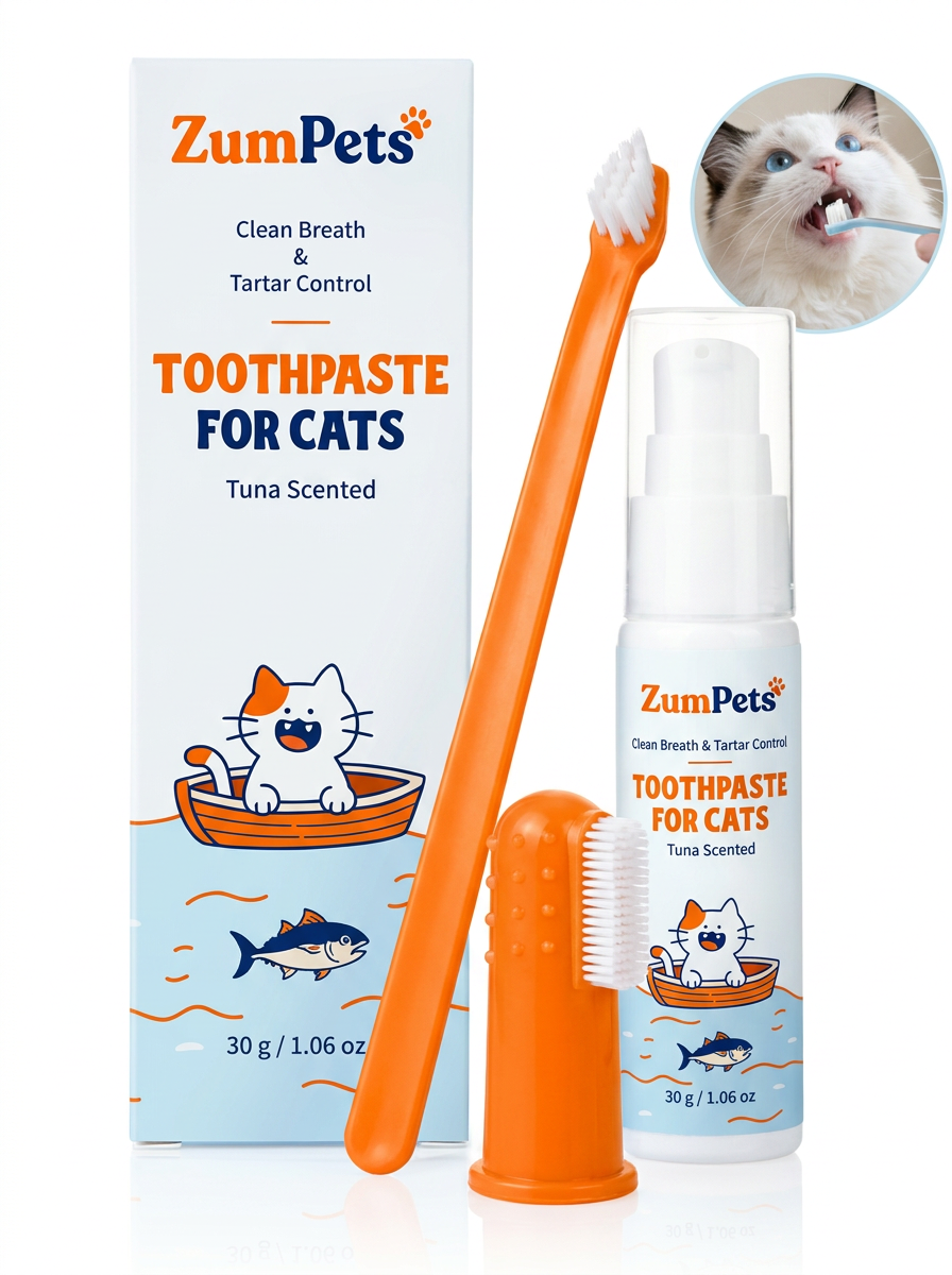 ZumPets Cat_Dental Care Kit Tuna Flavor Toothpaste