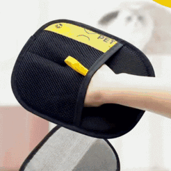 In use — brushing a cat (1:1)